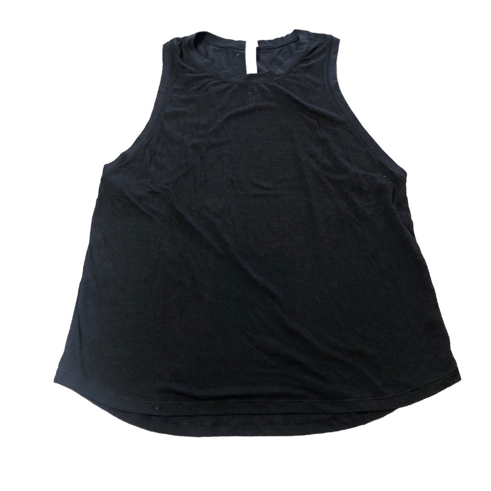 Lululemon Black Sheer Athletic Tank Top Womens Size 8